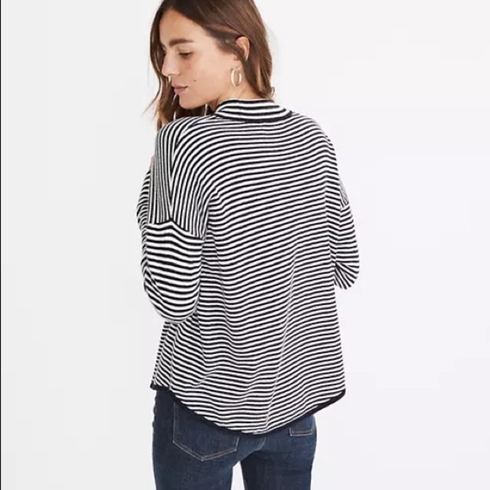 Stripe-Mix Ashbury Mockneck Sweater / MEDIUM /NWT